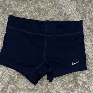 Nike Women's navy blue spandex shorts